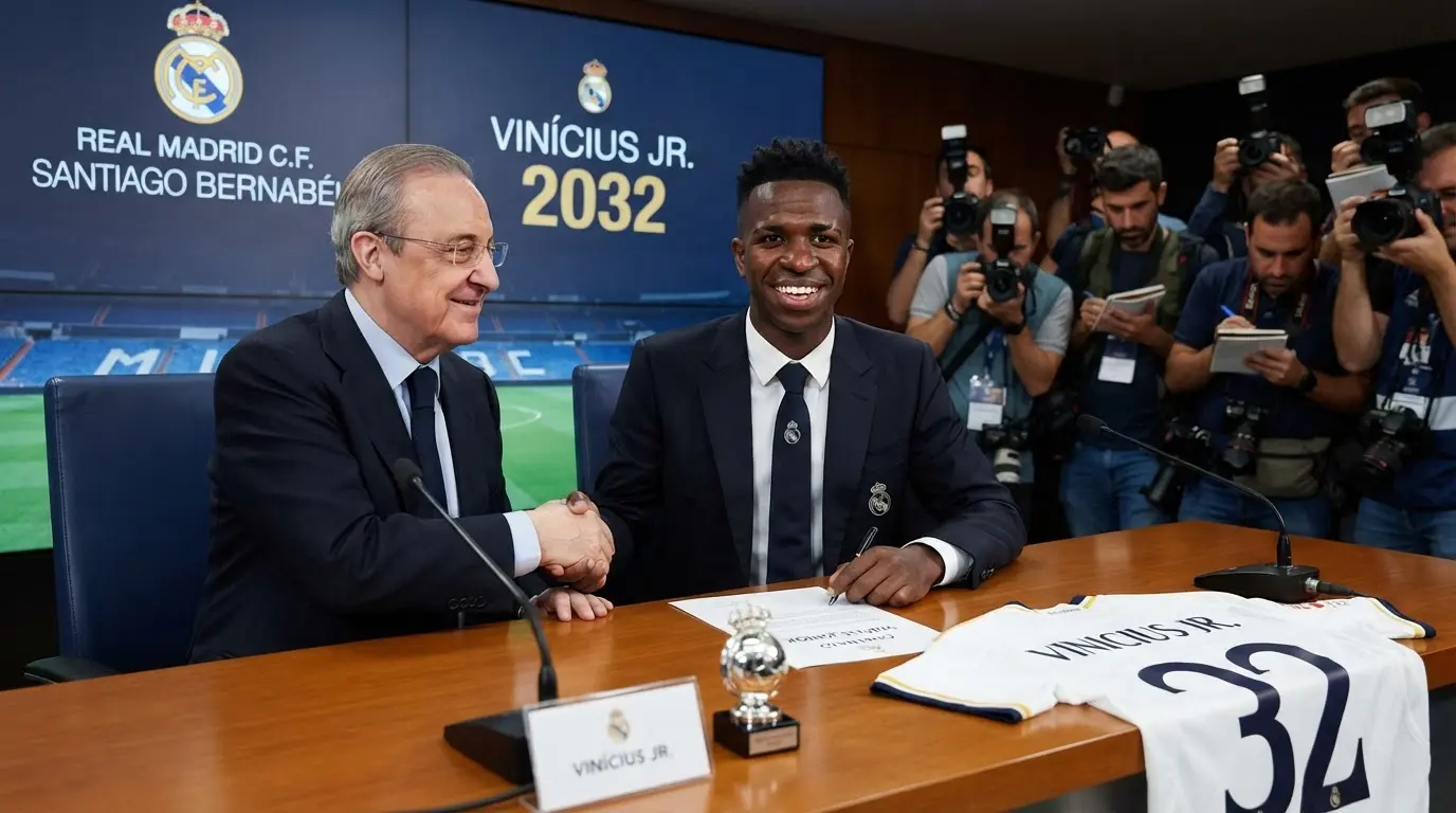 Oficial: El Real Madrid completa la renovación de contrato con Vinicius Jr., de 26 años, nuevo acuerdo hasta 2032